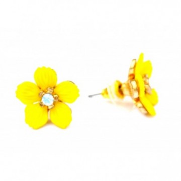 Beautiful yellow floral studs