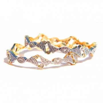 Designer zircon bangles