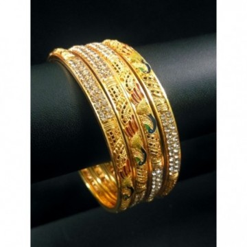 Set of 4 Designer Golden...